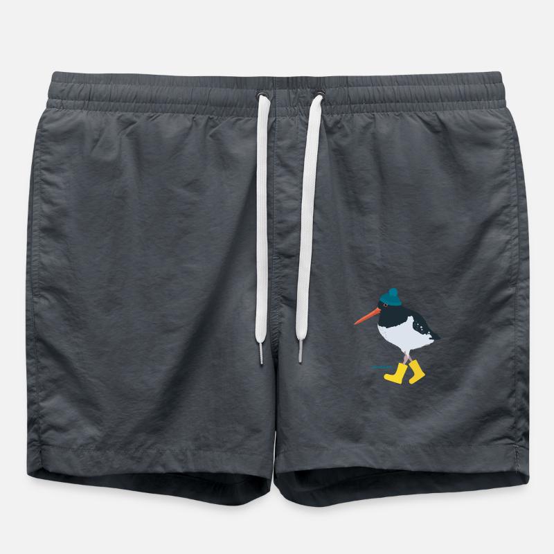 Austernfischer mit Gummistiefeln moin - Badeshorts - Anthrazit