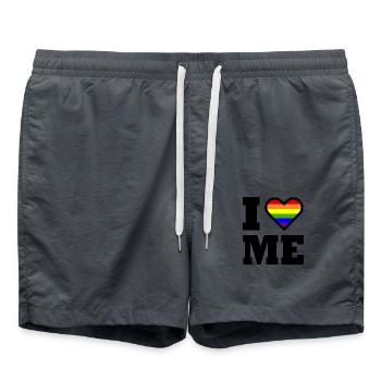 I love me - Short de bain - charbon - Devant - AI Model Male 185 light (185cm)