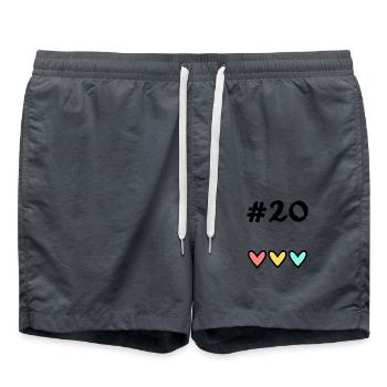 20 ANS. 20e ANNIVERSAIRE. ANNIVERSAIRE 20 ANS. 20 - Short de bain - charbon - Devant - AI Model Male 185 light (185cm)