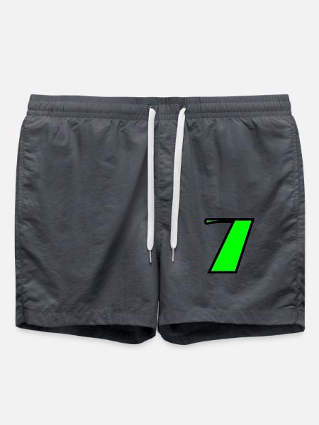 7. 7 JAHRE. 7. JAHRESTAG. GEBURTSTAG 7 JAHRE - Badeshorts - Anthrazit