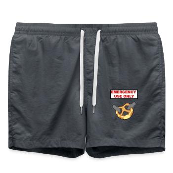Pretzel Emergency use only - Swim Trunks - anthracite - Front - AI Model Male 185 light (185cm)