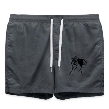 Staffordshire Terrier - Swim Trunks - anthracite - Front - AI Model Male 185 light (185cm)