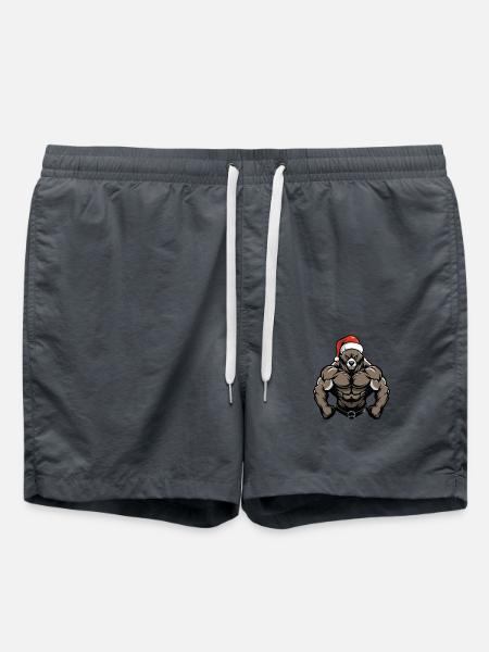 Bear Santa Claus - Swim Trunks - anthracite