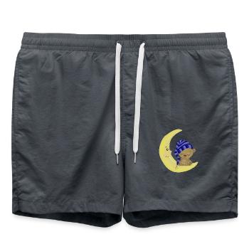 Gute Nacht Bärchen - Badeshorts - Anthrazit - Vorne - AI Model Male 185 light (185cm)