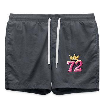 72 Number Crown - Swim Trunks - anthracite - Front - AI Model Male 185 light (185cm)