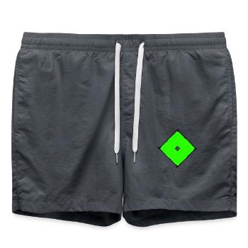 Carré vert - Short de bain - charbon - Devant - AI Model Male 185 light (185cm)