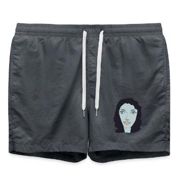 lady artwork - Swim Trunks - anthracite - Front - AI Model Male 185 light (185cm)
