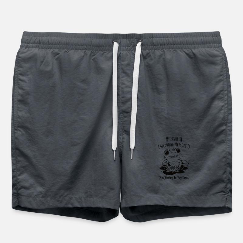 Sarcasm Frog Nostalgia - Swim Trunks - anthracite