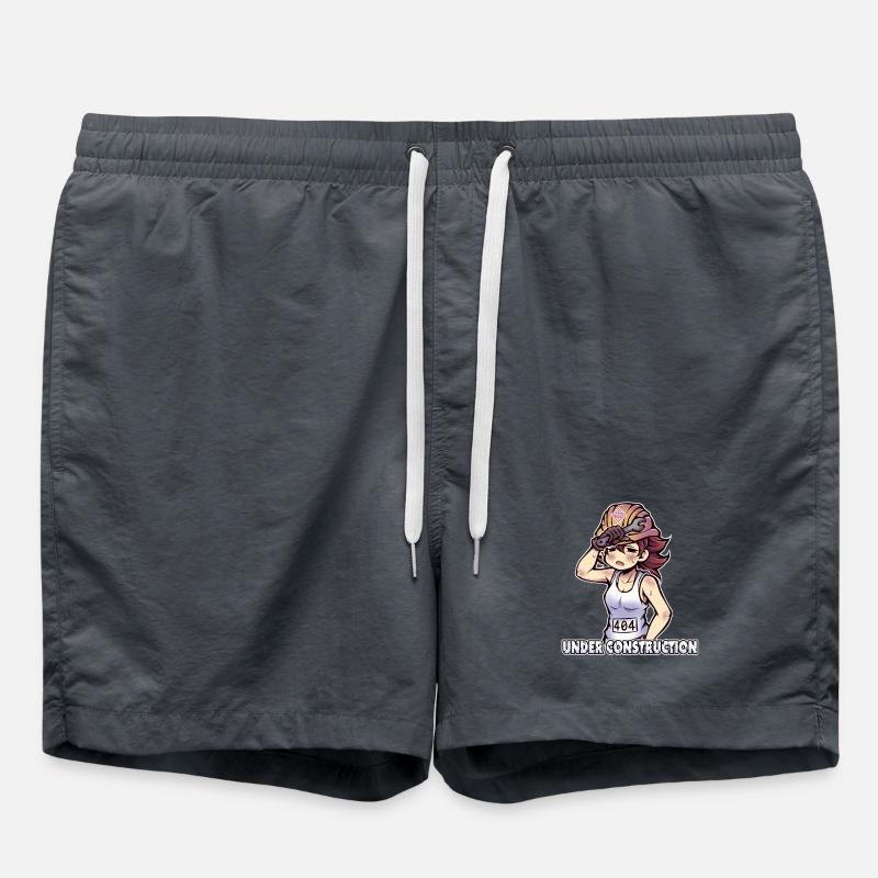 En construction - 404 - Short de bain - charbon
