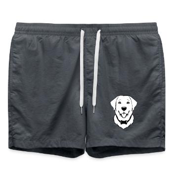 Golden Retriever Dog T-shirt Dog Head Gift - Swim Trunks - anthracite - Front - AI Model Male 185 light (185cm)