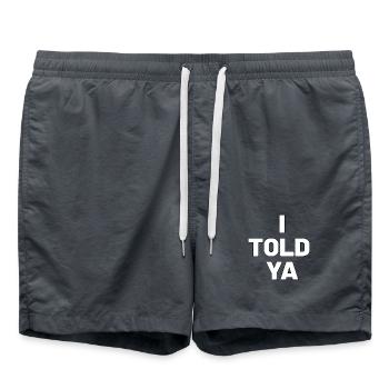 Je te l’avais dit, Challengers drôles Tee - Short de bain - charbon - Devant - AI Model Male 185 light (185cm)