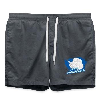 Ich liebe die Antarktis - Badeshorts - Anthrazit - Vorne - AI Model Male 185 light (185cm)