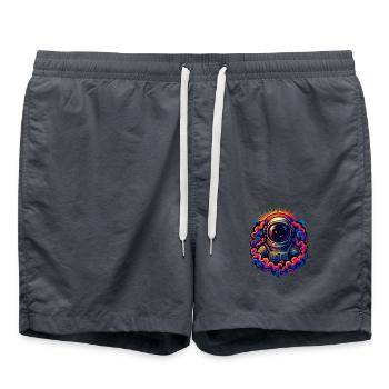 Voyage cosmique - Short de bain - charbon - Devant - AI Model Male 185 light (185cm)