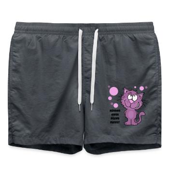 Can these eyes lie? - Swim Trunks - anthracite - Front - AI Model Male 185 light (185cm)