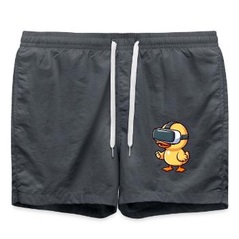 Duck VR Virtual Reality Gamer Gamer Cute - Swim Trunks - anthracite - Front - AI Model Male 185 light (185cm)