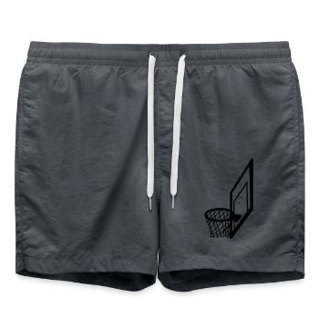 basketball net basketball basket cool hit goal in - Swim Trunks - anthracite - Front - AI Model Male 185 light (185cm)