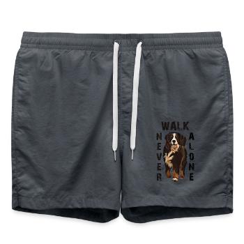 Bernese mountain dog - Swim Trunks - anthracite - Front - AI Model Male 185 light (185cm)