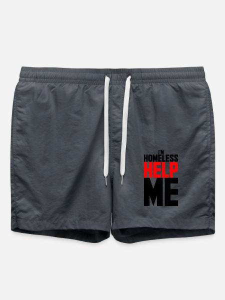 I'm homeless help me - Swim Trunks - anthracite