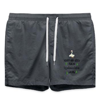 Lustige Sprüche zu Weihnachten - Badeshorts - Anthrazit - Vorne - AI Model Male 185 light (185cm)