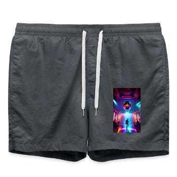 Des gens dansent dans la boîte de nuit - Short de bain - charbon - Devant - AI Model Male 185 light (185cm)