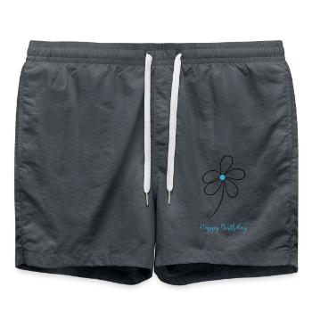 JAHRESTAG. ALLES GUTE ZUM GEBURTSTAG!. ALLES GUTE ZUM GEBURTSTAG!. - Badeshorts - Anthrazit - Vorne - AI Model Male 185 light (185cm)