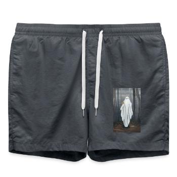 Gespenst mit Blümchen - Badeshorts - Anthrazit - Vorne - AI Model Male 185 light (185cm)