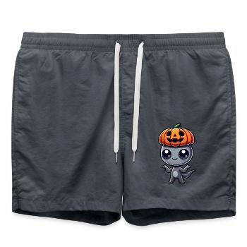 Halloween Alien citrouille chapeau fantaisiste - Short de bain - charbon - Devant - AI Model Male 185 light (185cm)