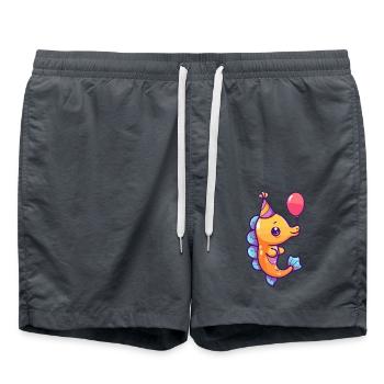 Hippocampe Anniversaire Bébé - Short de bain - charbon - Devant - AI Model Male 185 light (185cm)