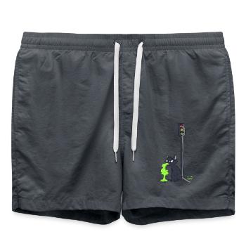 Sick Cat Viazoo - Swim Trunks - anthracite - Front - AI Model Male 185 light (185cm)