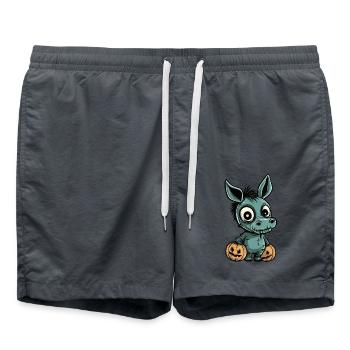 Donkey Halloween Comic Funny - Swim Trunks - anthracite - Front - AI Model Male 185 light (185cm)