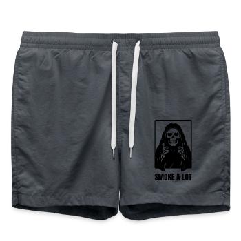 La Faucheuse - à propos du tabagisme - Short de bain - charbon - Devant - AI Model Male 185 light (185cm)