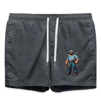 Seemann Kapitän - Badeshorts - Anthrazit - Vorne - AI Model Male 185 light (185cm)
