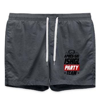 Après Ski Ishgl Party Team - Swim Trunks - anthracite - Front - AI Model Male 185 light (185cm)