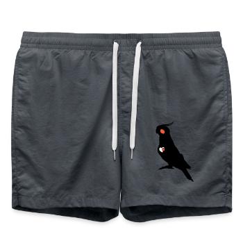 Amateur de calopsitte - Short de bain - charbon - Devant - AI Model Male 185 light (185cm)