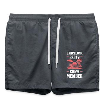 Barcelona Party Crew - Badeshorts - Anthrazit - Vorne - AI Model Male 185 light (185cm)