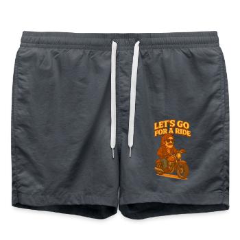 Auf geht's zu einer Fahrt - Badeshorts - Anthrazit - Vorne - AI Model Male 185 light (185cm)