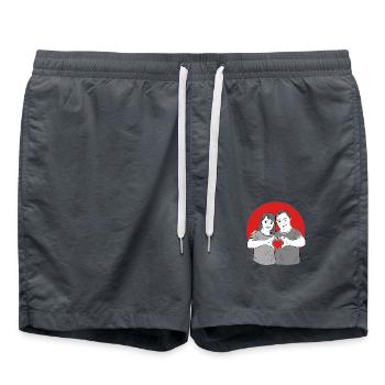 L’amour est l’amour - Short de bain - charbon - Devant - AI Model Male 185 light (185cm)