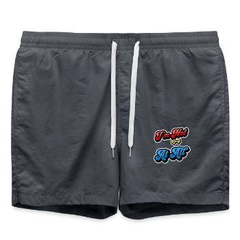 Ich bin nicht faul, nur effizient entspannt - Badeshorts - Anthrazit - Vorne - AI Model Male 185 light (185cm)