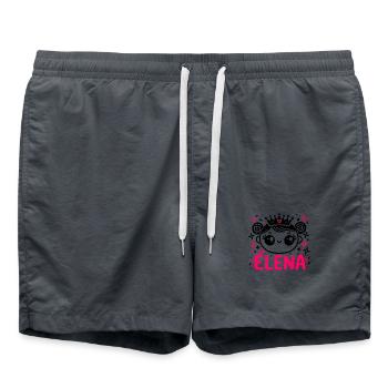 Elena Name Vorname Prinzessinname - Badeshorts - Anthrazit - Vorne - AI Model Male 185 light (185cm)