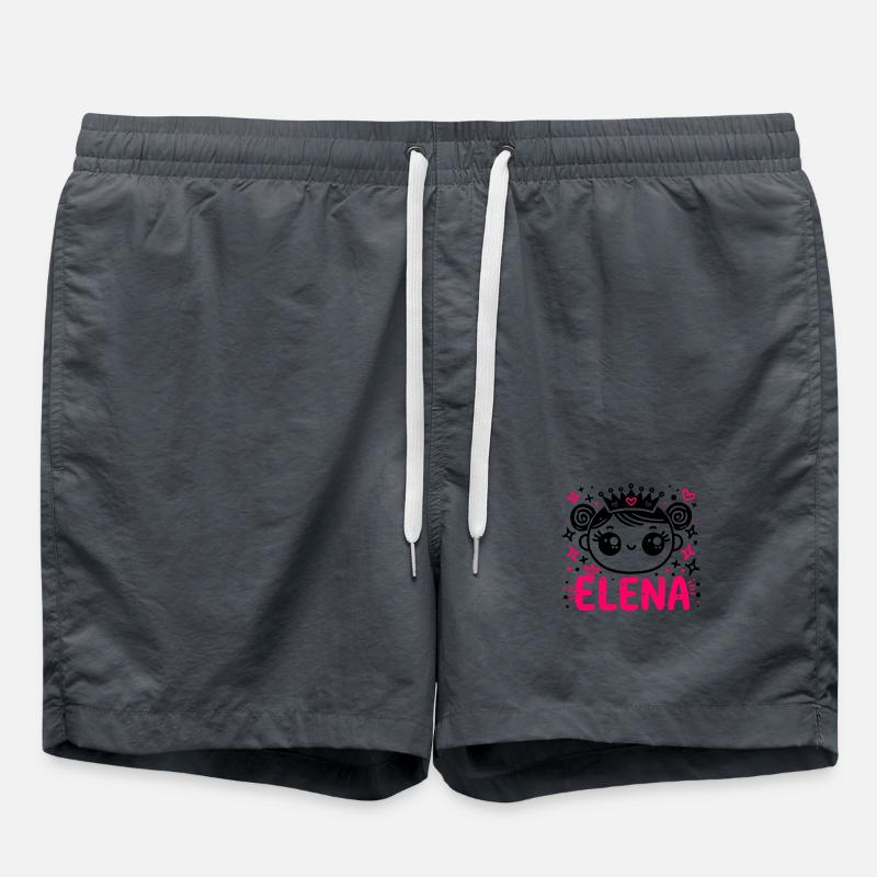 Elena Nom Prénom Princesse Nom - Short de bain - charbon