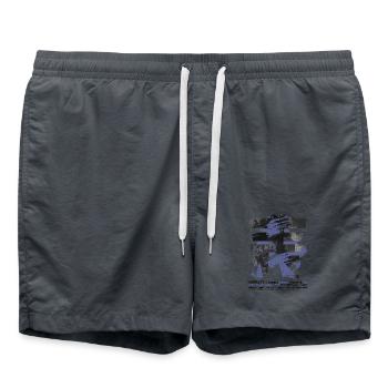 OMOTE Ura Large Kanji Budo Martialarts Design - Swim Trunks - anthracite - Front - AI Model Male 185 light (185cm)