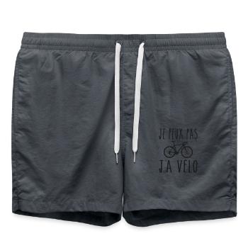 Je Peux Pas J'ai Vélo - Short de bain - charbon - Devant - AI Model Male 185 light (185cm)