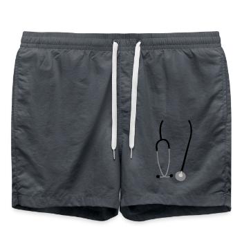 CORONA DOCTOR mask face mask - Swim Trunks - anthracite - Front - AI Model Male 185 light (185cm)