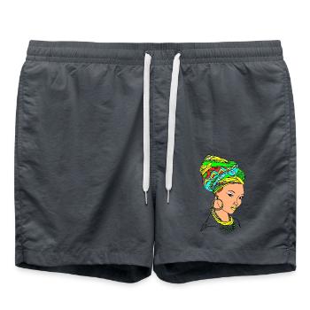 Africa - African beauty - Swim Trunks - anthracite - Front - AI Model Male 185 light (185cm)