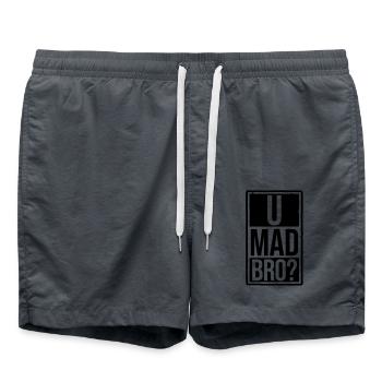 U mad bro - Swim Trunks - anthracite - Front - AI Model Male 185 light (185cm)
