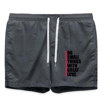 Zitat do small things - Badeshorts - Anthrazit - Vorne - AI Model Male 185 light (185cm)