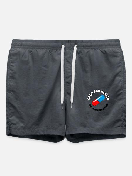 Capsule with the slogan Good for health - Swim Trunks - anthracite