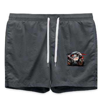 Super Sport Tourer Motorcycle - Swim Trunks - anthracite - Front - AI Model Male 185 light (185cm)