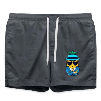 Pineapple Gangster Mafia Kawaii Design - Short de bain - charbon - Devant - AI Model Male 185 light (185cm)