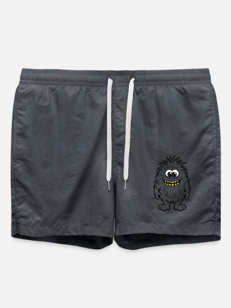 Lustige Haustier Monster Kreatur - Badeshorts - Anthrazit